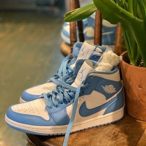 100% authentic, never worn, Jordan One Retro Mid Nikes